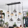 Gastor Suspension, Boule lumineuse, Suspension Ambre, Clair, Fumé, 8 lumières
