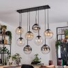 Gastor Suspension, Boule lumineuse, Suspension Ambre, Clair, Fumé, 8 lumières