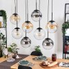 Gastor Suspension, Boule lumineuse, Suspension Ambre, Clair, Fumé, 8 lumières