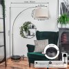 Bassagoda Lampadaire Nickel mat, Noir, 1 lumière