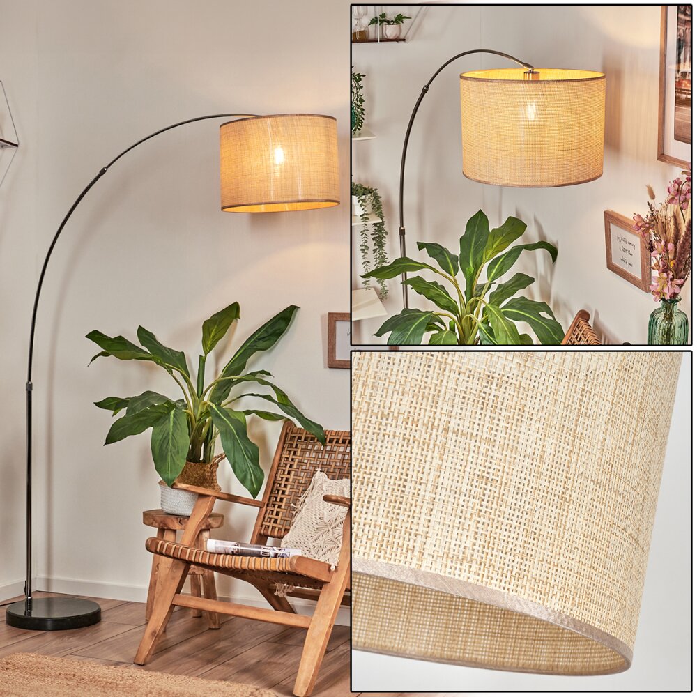Sabadim Lampadaire Nickel mat, Noir, 1 lumière main product photo