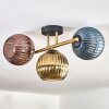 Koyoto Plafonnier, Boule lumineuse Or, Noir, 3 lumières