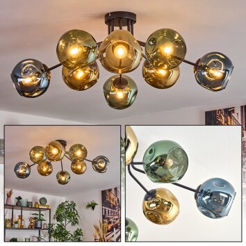 Ripoll Plafonnier, Boule lumineuse Bleu, Or, Vert, 8 lumières Ripoll Plafonnier, Boule lumineuse Bleu, Or, Vert, 8 lumières