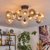 Koyoto Plafonnier, Boule lumineuse 89 cm Ambre, Clair, Fumé, 12 lumières