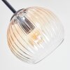 Koyoto Plafonnier, Boule lumineuse 80 cm Ambre, Clair, Fumé, 6 lumières