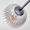 Koyoto Plafonnier, Boule lumineuse 80 cm Ambre, Clair, Fumé, 6 lumières
