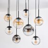 Gastor Suspension, Boule lumineuse, Suspension Ambre, Clair, Fumé, 8 lumières
