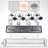 Gastor Suspension, Boule lumineuse, Suspension Ambre, Clair, Fumé, 8 lumières
