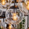 Gastor Suspension, Boule lumineuse, Suspension Ambre, Clair, Fumé, 8 lumières