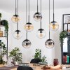 Gastor Suspension, Boule lumineuse, Suspension Ambre, Clair, Fumé, 8 lumières