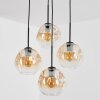 Ripoll Boule lumineuse, Suspension grappe Ambre, Clair, 4 lumières