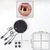 Ripoll Suspension, Boule lumineuse, Suspension grappe Cuivré, 4 lumières