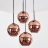 Ripoll Suspension, Boule lumineuse, Suspension grappe Cuivré, 4 lumières