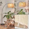 Sabadim Lampadaire Nickel mat, Noir, 1 lumière