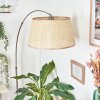 Sabadim Lampadaire Nickel mat, Noir, 1 lumière