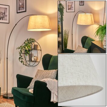 Bassagoda Lampadaire Nickel mat, Noir, 1 lumière