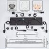 Koyoto Suspension, Boule lumineuse, Suspension Ambre, Clair, Fumé, 6 lumières