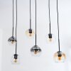 Koyoto Suspension, Boule lumineuse, Suspension Ambre, Clair, Fumé, 6 lumières