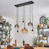 Koyoto Suspension, Boule lumineuse, Suspension Ambre, Clair, Fumé, 6 lumières
