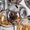 Ripoll Suspension, Boule lumineuse, Suspension Ambre, Fumé, 6 lumières