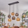 Ripoll Suspension, Boule lumineuse, Suspension Ambre, Fumé, 6 lumières