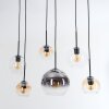 Koyoto Suspension, Boule lumineuse, Suspension Ambre, Clair, Fumé, 6 lumières