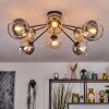 Koyoto Plafonnier, Boule lumineuse 85 cm Ambre, Clair, Fumé, 8 lumières