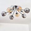 Ripoll Plafonnier, Boule lumineuse Ambre, Clair, Fumé, 10 lumières
