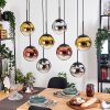 Gastor Suspension, Boule lumineuse, Suspension Chrome, Or, Clair, Cuivré, Fumé, 8 lumières