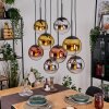 Gastor Suspension, Boule lumineuse, Suspension Chrome, Or, Clair, Cuivré, Fumé, 8 lumières