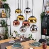 Gastor Suspension, Boule lumineuse, Suspension Chrome, Or, Clair, Cuivré, Fumé, 8 lumières