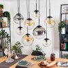 Gastor Suspension, Boule lumineuse, Suspension Ambre, Clair, Fumé, 8 lumières