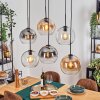 Koyoto Suspension, Boule lumineuse, Suspension Ambre, Clair, Fumé, 6 lumières