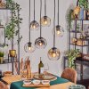 Ripoll Suspension, Boule lumineuse, Suspension Ambre, Clair, Fumé, 6 lumières