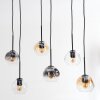 Ripoll Suspension, Boule lumineuse, Suspension Ambre, Clair, Fumé, 6 lumières