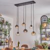 Ripoll Suspension, Boule lumineuse, Suspension Ambre, Clair, Fumé, 6 lumières