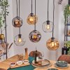 Ripoll Suspension, Boule lumineuse, Suspension Ambre, Clair, Fumé, 6 lumières