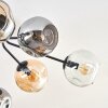 Ripoll Plafonnier, Boule lumineuse Ambre, Clair, Fumé, 8 lumières