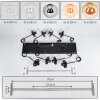 Gastor Suspension, Boule lumineuse, Suspension Ambre, Chrome, Clair, Fumé, 8 lumières