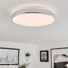 Plafonnier Makak LED Chrome, Blanc, 1 lumière