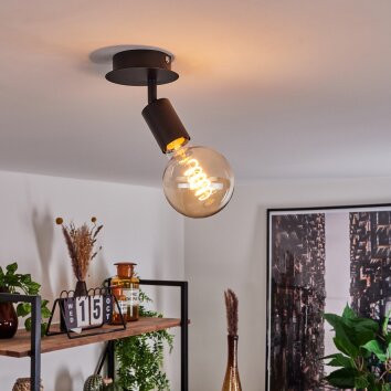 Plafonnier Cacoq Noir, 1 lumière