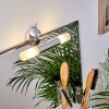 lampe miroir Morges LED Brun foncé, Nickel mat, 2 lumières