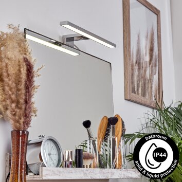lampe miroir Morges LED Chrome, Blanc, 1 lumière