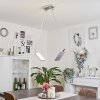 Plafonnier Anneau LED Chrome, Argenté, 2 lumières