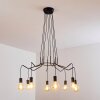 Suspension Cuyama Noir, 4 lumières