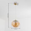 Suspension Tomboul Or, 1 lumière