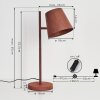 Lampe de table Lungre Rouille, 1 lumière
