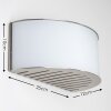 Applique murale PESARO Nickel mat, 1 lumière