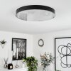 Plafonnier  Mentque LED Noir, 1 lumière