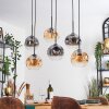 Ripoll Suspension, Boule lumineuse, Suspension Ambre, Clair, Fumé, 6 lumières